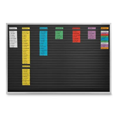 Produktbild von Magnetoplan Streifenstecktafel Streifensteckplaner 48B - 80x61,8cm (BxH) - 48 Bahnen - Anthrazit - Alurahmen