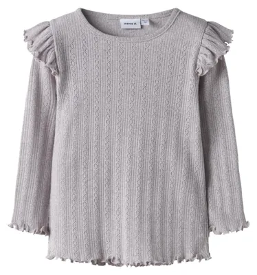 Produktbild von NAME IT Mädchen Nmfblitta Ls XSL Top, Lilac Marble, 98 cm