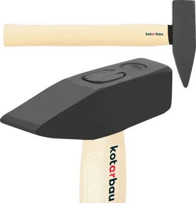 Produktbild von KOTARBAU® Hammer 1 kg Schlosserhammer mit Holzstiel 30,5 cm Vorschlaghammer mit robustem Kopf Ergonomisch Heimwerker Werkzeug Stahl