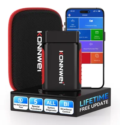 Productafbeelding van Bluetooth OBD2 Scanner, diagnostisch hulpprogramma voor voertuigsystemen en onderhoudsresets