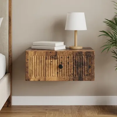 Image de vidaXL Table de chevet en bois recyclé 49 x 34,5 x 20 cm, aggloméré