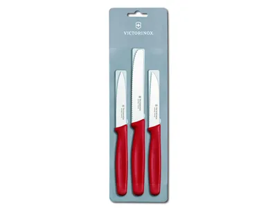 Produktbild von Victorinox Gemüsemesser-Set 3tlg., rot