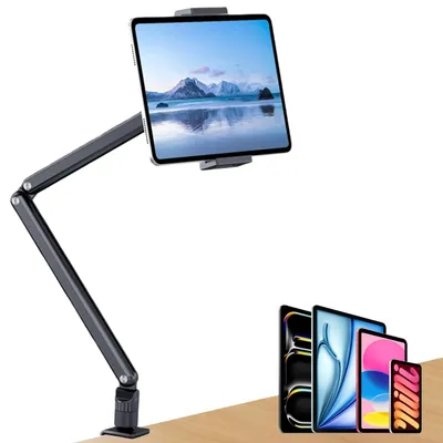 Productafbeelding van Tablethouder en Monitorstandaard voor 4,7-16 inch Schermen - Draagbaar en Verstelbaar