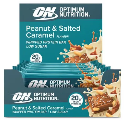 Image de Barres protéinées - Optimum Nutrition - Boîte Whipped Protein (10x60g) - Saveur White Chocolate Caramel Peanut