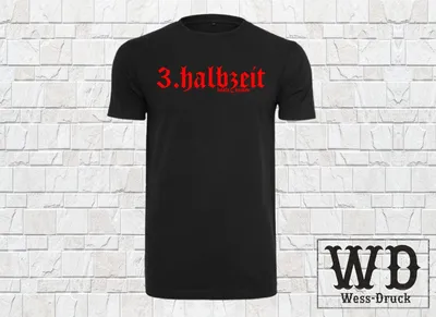 Produktbild von Wessdruck 3. Halbzeit T-Shirt Schwarz Rot M
