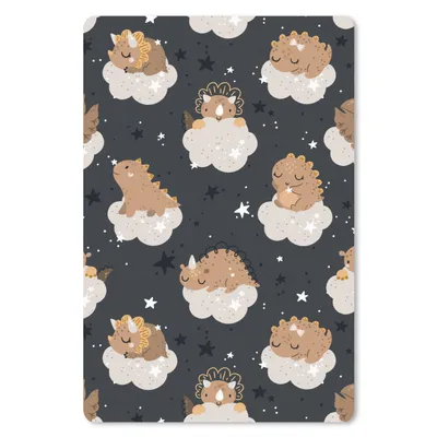 Produktbild von MuchoWow® Mauspad Mousepad Muster - Dinosaurier - Wolken 40x60 cm - Mousepads - Maus Mat - Pad - Mausunterlage - Schreibtisch Accesoire