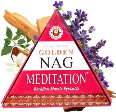 Produktbild von Golden Nag Jumbo Backflow Räucherstäbchen - Meditation