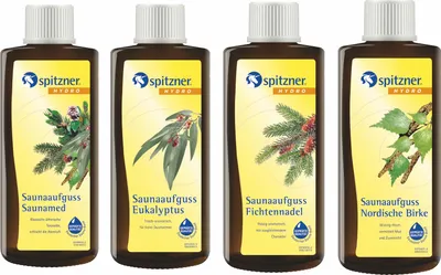 Produktbild von Spitzner klassischer Saunaaufguss 4er Vorteilspack 4 Sorten Saunaset Aufgussset