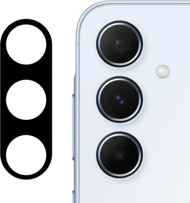 Produktbild von Samsung Galaxy A56 Kamera Objektivschutz - 9H Panzerglas - Schwarz