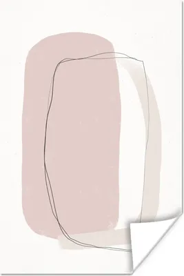 Produktbild von MuchoWow® Poster Pastell - Abstrakt - Design 80x120 cm - Papierdruck
