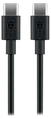 Zdjęcie produktu dla goobay Kabel USB C do ładowania i synchronizacji urządzeń z portem USB C czarny 0,5 m