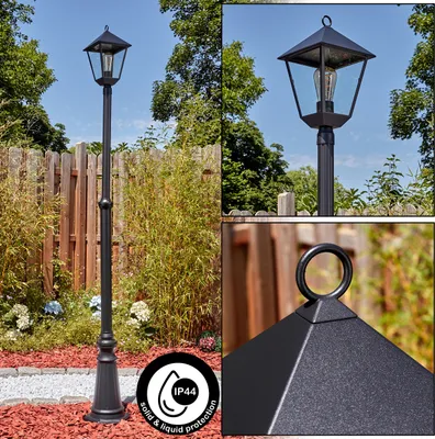 Produktbild von Bormida Wegeleuchte aus Metall/Glas in Schwarz/Klar