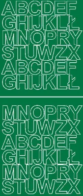 Immagine prodotto di Lettere adesive, 3,5 cm, verde opaco