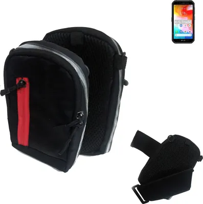 Produktbild von K-S-Trade Outdoor Gürteltasche Holster Umhängetasche kompatibel mit Ulefone Armor X7 schwarz Handy Tasche Case travelbag Schutz Hülle Handy Hülle