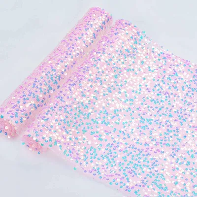 Produktbild von Rosé Tafelloper 63 x 300 cm, Pailletten, Feierabend, Hochzeit, Weihnachten, Schule