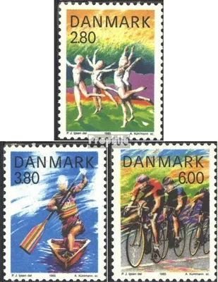 Produktbild von Briefmarken Dänemark 1985 Mi 842-844 (kompl.Ausg.) postfrisch Sport