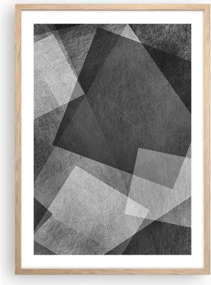 Produktbild von Gerahmtes Poster - Rahmen in heller Eiche - Abstraktion modern - 50x70 cm - Wand Bild - Wanddeko - Wandbilder - Wandposter - Bilderrahmen - Bilder - Kunstdruck - Wandbild - P2NPA50x70-3996