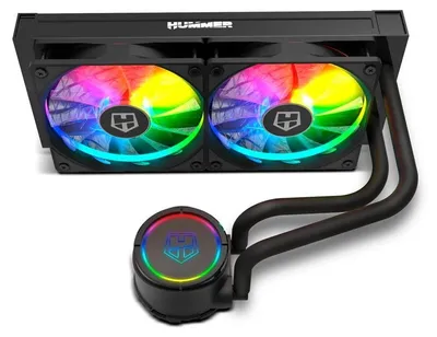 Obrázek produktu pro NOX Hummer H-240 ARGB, Kapalinový chladič typu vše v jednom, 12 cm, Černá
