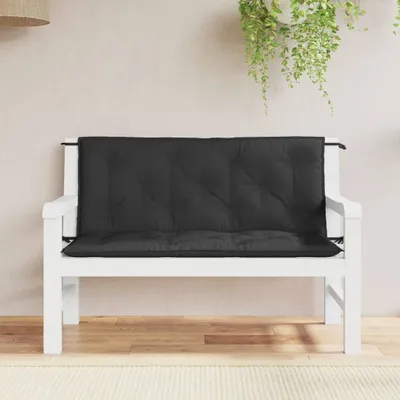 Immagine prodotto di The Living Store Cuscini per panca da giardino 2 pezzi neri 120x50x7 cm Tessuto Oxford