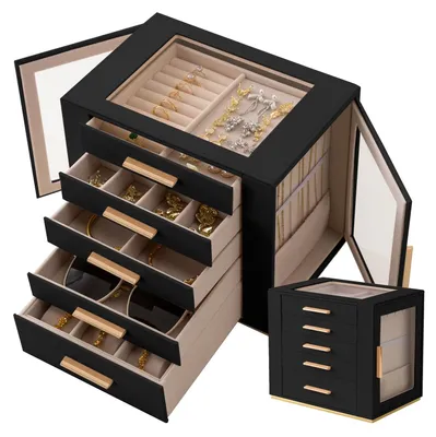Productafbeelding van Omgoods - 5-Laags Sieradenbox in Zwart