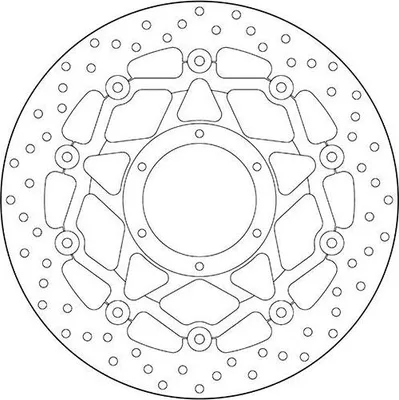 Image de BREMBO Disque de frein flottant 78B40895 série or D.330 épaisseur 5mm 6 trous pour HONDA