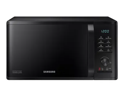 Produktbild von Samsung MS23K3515AK Mikrowelle mit flacher Oberfläche, nur 56 l, 800 W, schwarz