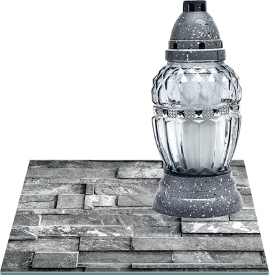 Zdjęcie produktu dla SZKLANA PODSTAWKA POD ZNICZE Z DEDYKACJĄ 40x40cm Cegły 35h