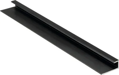 Produktbild von Aluminium U-Profil schwarz matt 2600 x 18 x 6 x 5,5 mm
