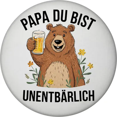 Produktbild von Bär mit Bier PAPA du bist UNENTBÄRLICH Magnet Vatertagsgeschenk