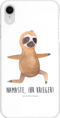 Produktbild von Mr. & Mrs. Panda Iphone XR Handyhülle Faultier Yoga - Weiß - Geschenk, Namaste, Handy Case, Entspannung, Premium Kunststoff