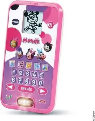 Obrázok produktu pre Vzdelávací smartfón, Minnie Mouse, 6 aktivít, učenie matematiky, pamäťové hry, rozpoznávanie tvarov