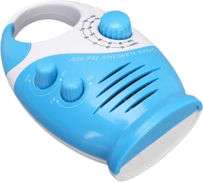 Productafbeelding van Doucheradio Draadloze Luidspreker - Badkamer Radio - Muziek Luisteren - Spatwaterdicht Ontwerp - 14 x 9 x 6 cm - Blauw