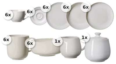 Produktbild von Kaffee- & Tafelservice 44 tlg. Laredo