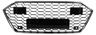 Productafbeelding van Radiateurrooster voor Audi A7 4K8 2018- RS-design, honingraatstructuur, chroom.