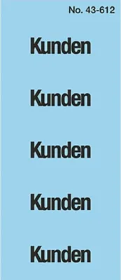Produktbild von Ordner-Etiketten Inhaltsschild Kunden Blau 100 Stück
