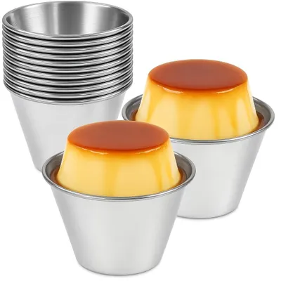 Puddingformen aus Edelstahl, 12er-Set, Ø 8 cm