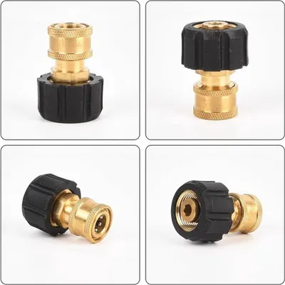 Hochdruckreiniger Adapter M22 Stecker auf 1/4 Schnellstecker Verbindung für Gartenschläuche und Schläuche mit Messinggewinde