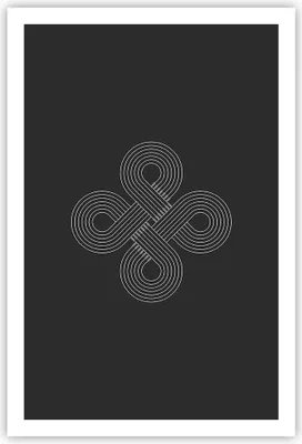 Produktbild von Poster - Poster ohne Rahmen - Symbol Schleife Unendlichkeit - 61x91,5 cm - Wand Bild - Wanddeko - Wandbilder - Kunstposter - Wandposter - Bilder - Kunstdruck - Wanddekoration - P2XPA61x91-4931