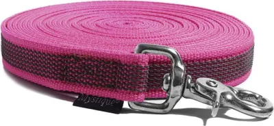 Produktbild von Mystique® Gummierte Schleppleine 20mm mit HS rostfreiem Scherenkarabinerhaken purpur 5m