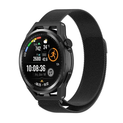 Produktbild von Strap-it Huawei Watch GT Milanese Armband (Schwarz)