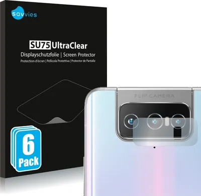Produktbild von 6x Für ASUS Zenfone 7 Pro ZS671KS (NUR Kameraschutz) Schutzfolie Savvies Displayschutz Display Schutz Folie Klar Transparent