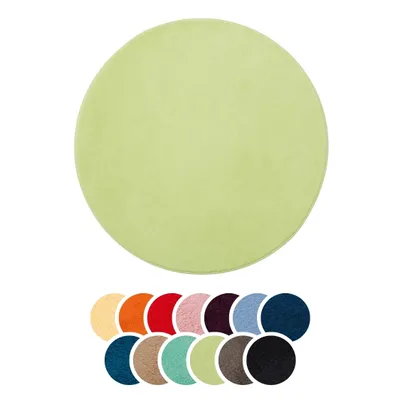 Produktbild von liebling Badteppich, 100% Polyester, mit Anti-Rutsch Beschichtung, saugstark, Serie Santos, Ø 110 cm, 1500 g/m², bei 30 Grad waschbar, limone