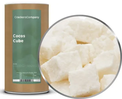Produktbild von CrackersCompany Kokos-Würfel (Cocos Cube), Membrandose 600 g