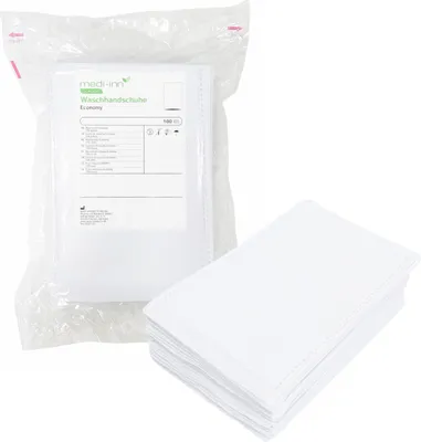 Produktbild von Medi-Inn Einmal-Waschhandschuhe Economy N15547-KUG (20 x 100 = 2000 Stück)