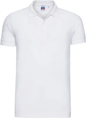 Produktbild von Russell Herren Stretch Polo-Shirt, Kurzarm BC3257 (M) (Weiß)