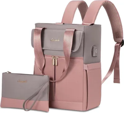 Obrázek produktu pro Dámský batoh Malý vodotěsný 13,3palcový notebook Grey Pink