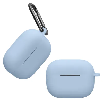 Produktbild von kwmobile Schutzhülle für Huawei Freebuds SE 4 ANC Hülle - TPU Silikon Case für Kopfhörer Ladecase - stoßfestes Cover mit Karabiner - Hellblau