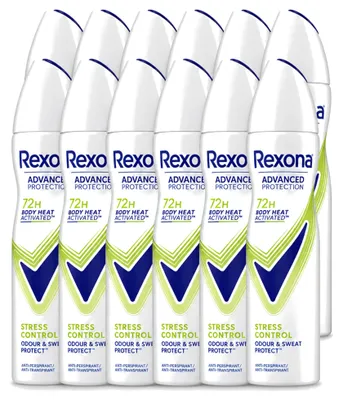 Produktbild von 12 x Rexona Advanced Protection Stress Control Anti-Transpirant Spray 150 ml - Vorteilspackung - 12 Stücke