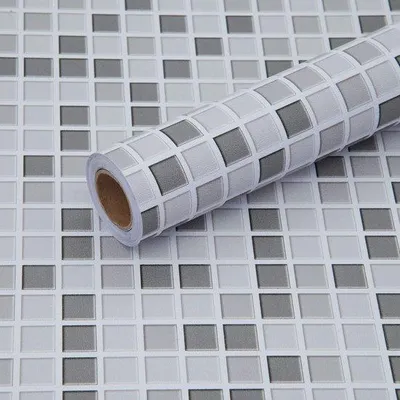 Immagine prodotto di Pellicola adesiva grigia, impermeabile, autoadesiva, 60 x 500 cm, pellicola per cucina e bagno