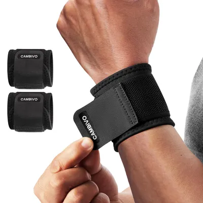 Produktbild von CAMBIVO Handgelenk Bandagen Krafttraining, 2 Stück Verstellbare Handgelenkstütze Wrist Wrap für Fitness, Gym, Sportschutz